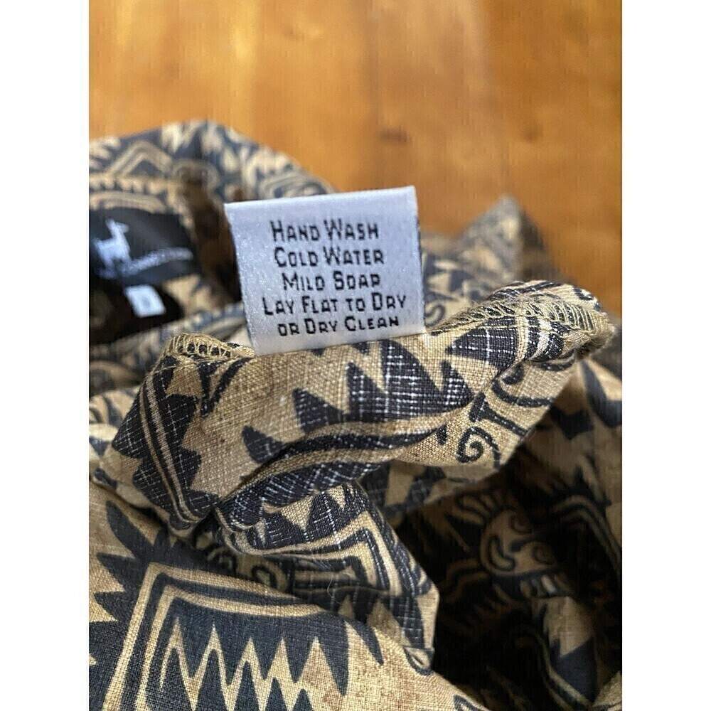 PERUVIAN CONNECTION Tribal Button Front Pima Cotton Maxi Dress sz 8 - Picture 7 of 10